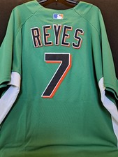 JOSE REYES ST. PATRICKS DAY JERSEY AUTH. MAJESTIC COOL BASE -SZ XL OR 2XL -RARE!