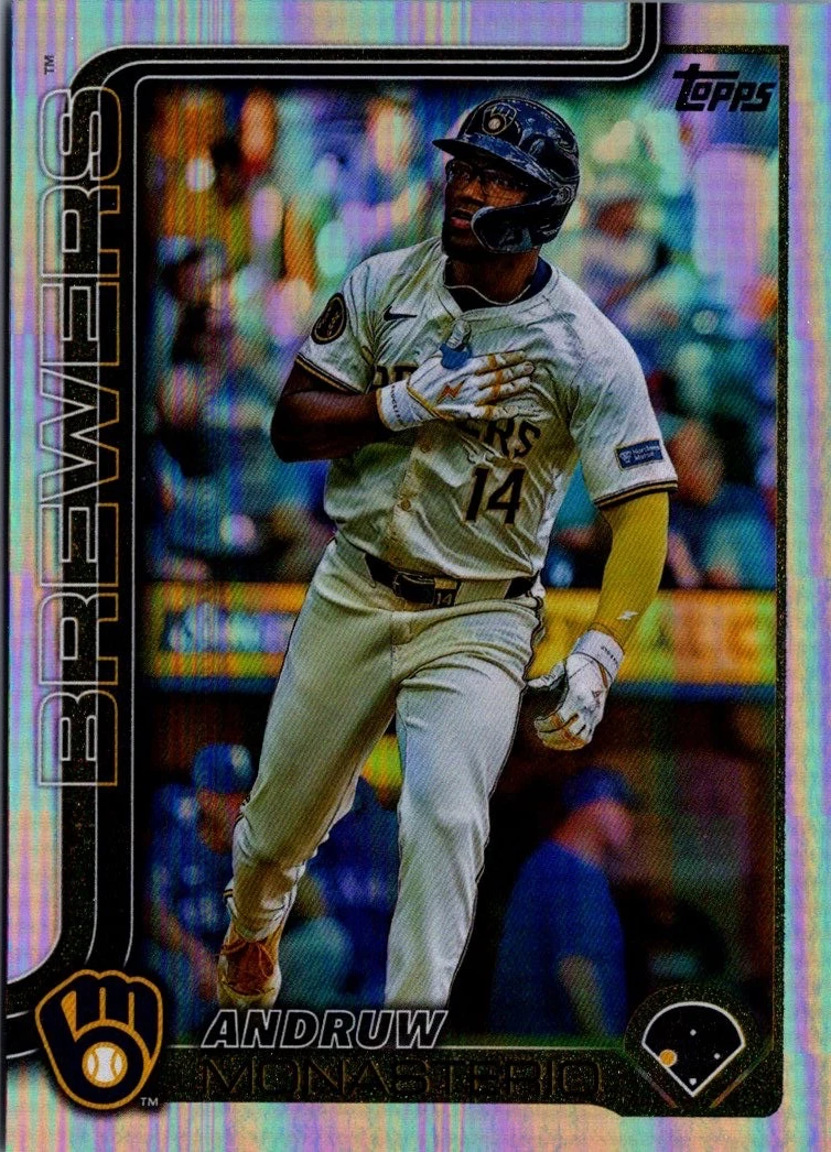 2025 Topps Rainbow Foil #581 Andruw Monasterio Milwaukee Brewers