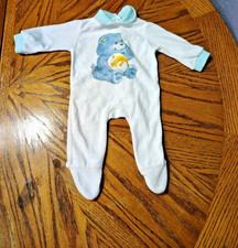 Vintage 80's Care Bears Wish Bear Infant Sleeper Size 0-3 Months or 11 lbs
