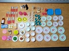 Vintage Barbie Kitchen Dining Food Accessory Lot, 90+ Pieces w/ Dishes, Flatware