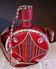 Prokupac Beograd Mahastirka Stara Yugoslavia  Leather bound Plum Brandy Bottle — photo 4