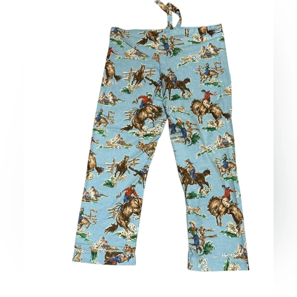 Vintage Nick & Nora Mens Large Western Adventure Pajama Set Kurt Cobain Favorite - Image 4 of 4