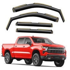 in-Channel Window Rain Guards 2019-2025 Chevy Silverado/GMC Sierra1500 Crew Cab