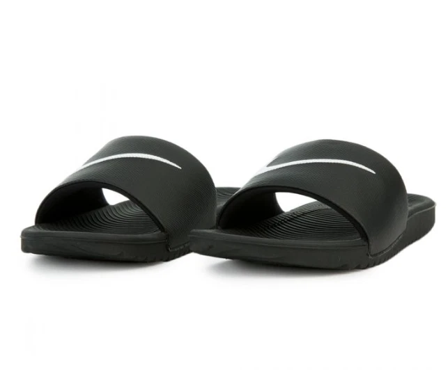 Sandalias para niños Nike Kawa Slide (GS/PS) negras 819352-001 cómodas sin cordones | 13C Foto 2 de 4