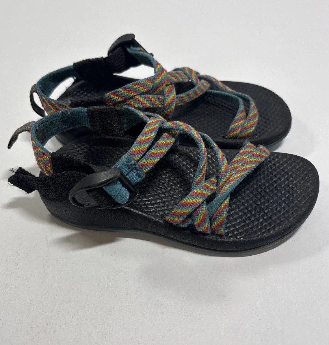 Chaco ZX/1 Ecotread Kids Youth Size 12 Classic Rainbow Walking Hiking Sandals