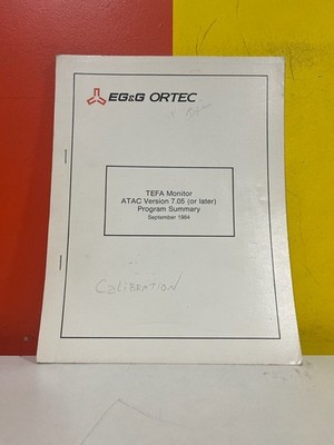 EG&G ORTEC RAX TEFA Monitor Program Summary
