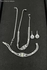 Rhinestone Costume Jewelry Lot 41.1g Vintage Style Necklace Bracelets Earrings