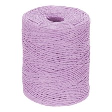 Natural Cotton Raffia Yarn 328Yard,Craft Raffia Ribbon Crochet Yarn,Light Purple