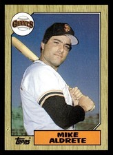 1987 Topps #71 Mike Aldrete Rookie Card San Francisco Giants. rookie card picture