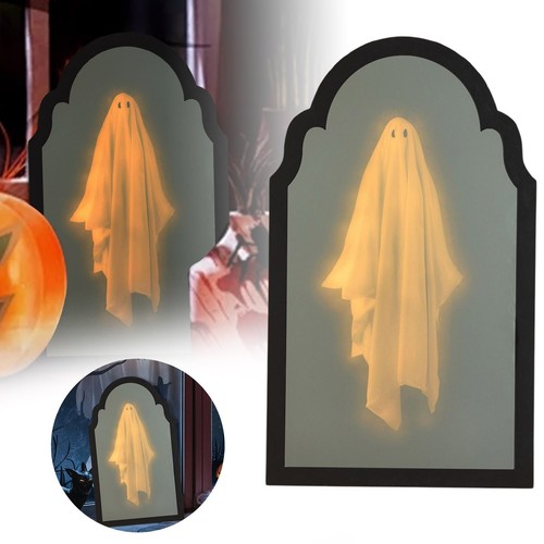 2PC Martha Stewart Ghost Mirror Halloween Decor with Frame Desktop Ornament 35CM - Picture 3 of 8