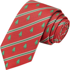 Boy's Christmas Tie Xmas Necktie For Teens Dressing Ties