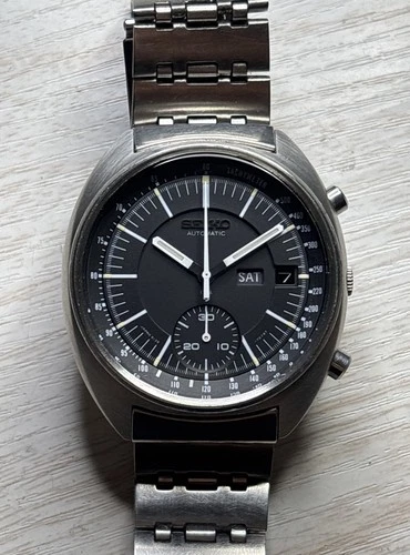 RUNNING Vintage SEIKO “Baby Jumbo” Automatic Chronograph 6139-7039 New Crystal