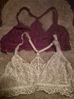 pair of Juniors Jezebel Lace Bralettes Size L 