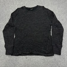 John Varvatos Sweater Wool Men  s Medium Lightweight Crewneck Gray Pullover