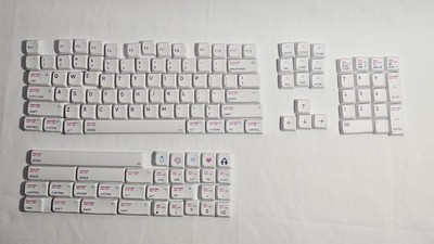 ''PANTONE'' 134 Keys XDA Profile Keycaps Dye-Sublimation White PBT Custom Keycaps