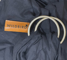 WildBird Raven Linen Ring Sling 74" Gold Rings Baby Carrier