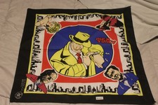 VTG 1990 Disney Movie Dick Tracy Promo Bandana Handkerchief Black 22  x 21"