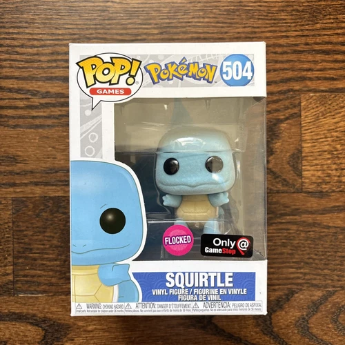Pokemon Squirtle (Flocked) Funko POP! #504  GameStop Exclusive GS Games