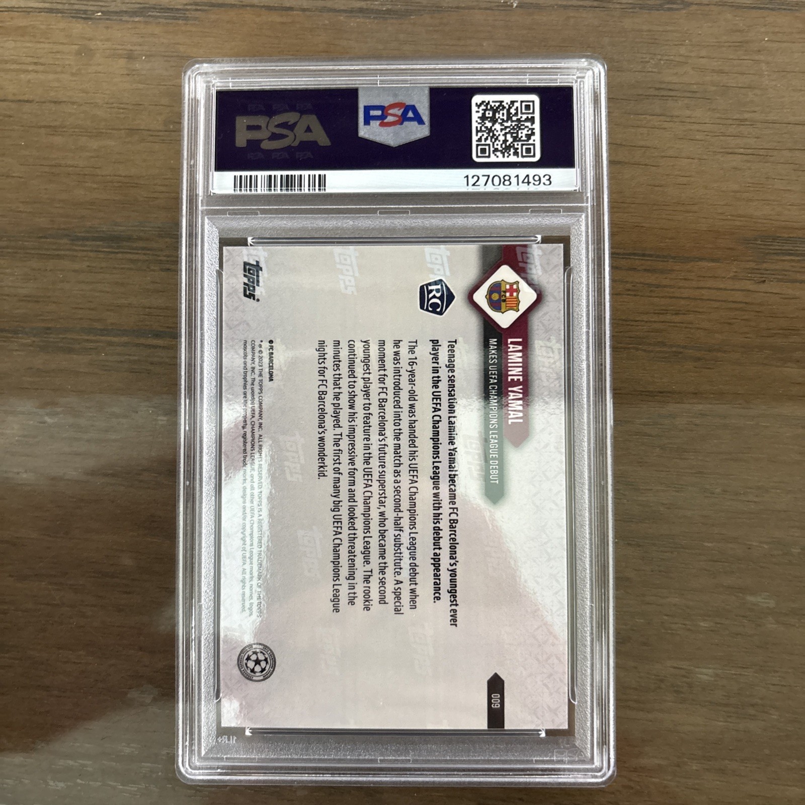 2023-24 Topps Now UEFA Champions League - Lamine Yamal #009 /21029 (RC) view 2