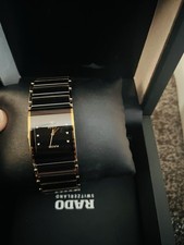Rado integral jubilee Men’s watch original - Black and Gold Ceramic diamond.