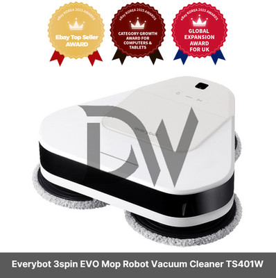 Everybot 3spin EVO Mop Robot Vacuum Cleaner TS401W SteadySeller 