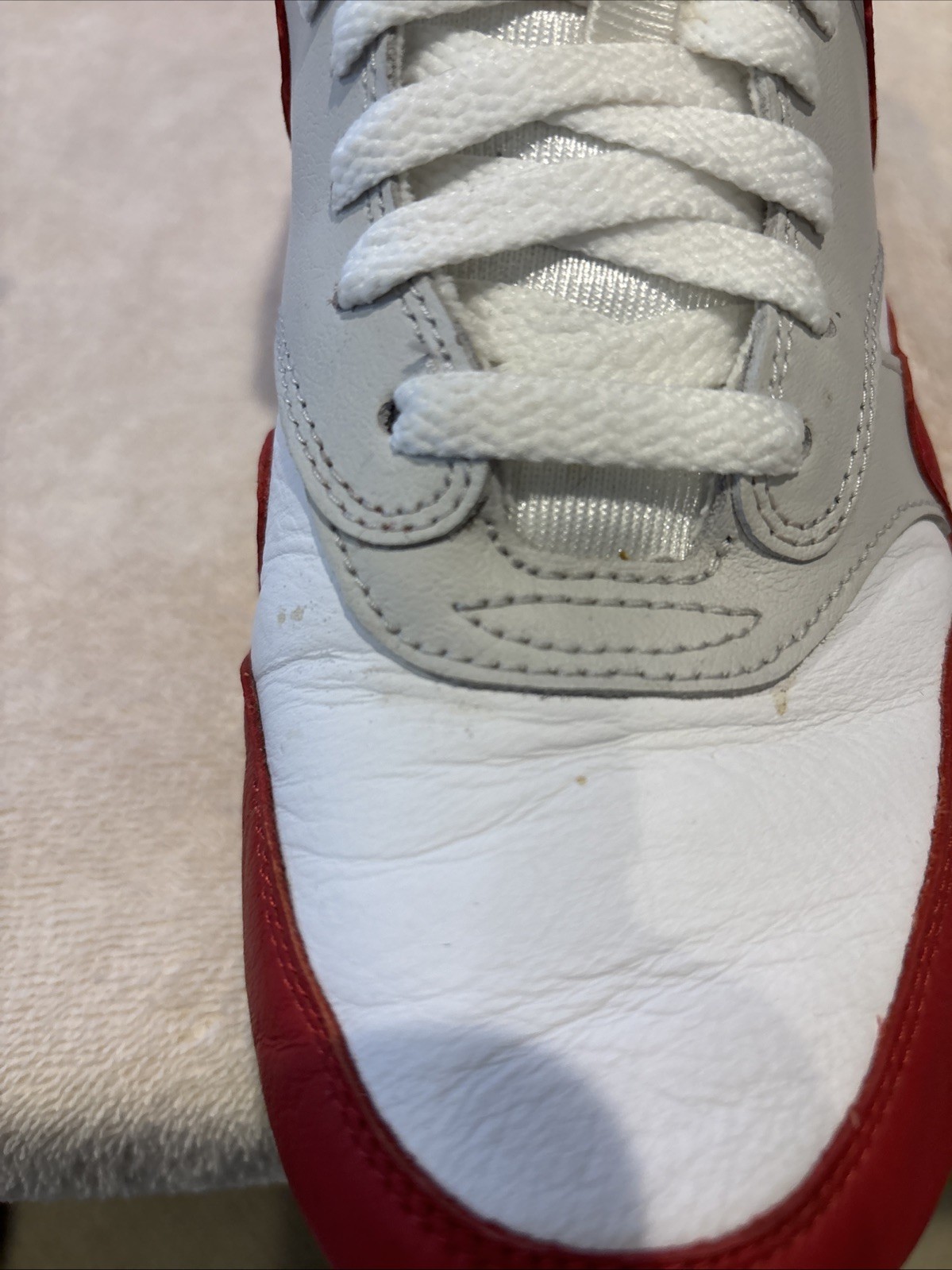 Nike Air Max 90/1 OG University Red White Grey Men’s Size 8.5 AJ7695-100 No Box thumbnail 15