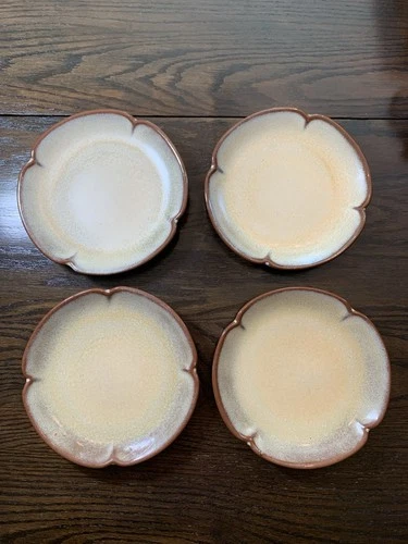 Vintage Frankoma MCM Brown Desert Gold Saucer Plate 5GS Scalloped 4 available