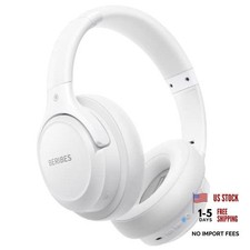 Bluetooth Headphones Over Ear, 65H Playtime and 6 EQ Music Modes White