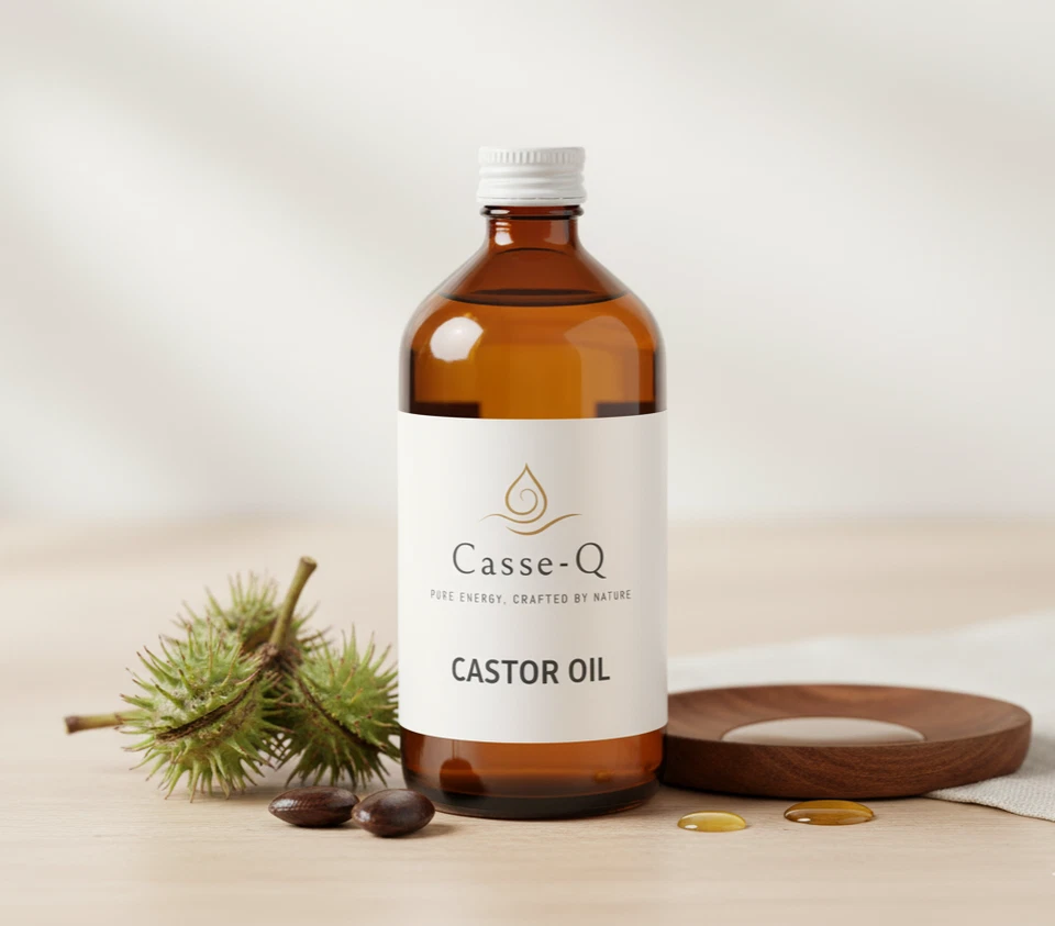 Rizinusöl – Casse-Q (500 ml) 100 % naturrein Beauty-Öl für Haut, Haar & Wimpern