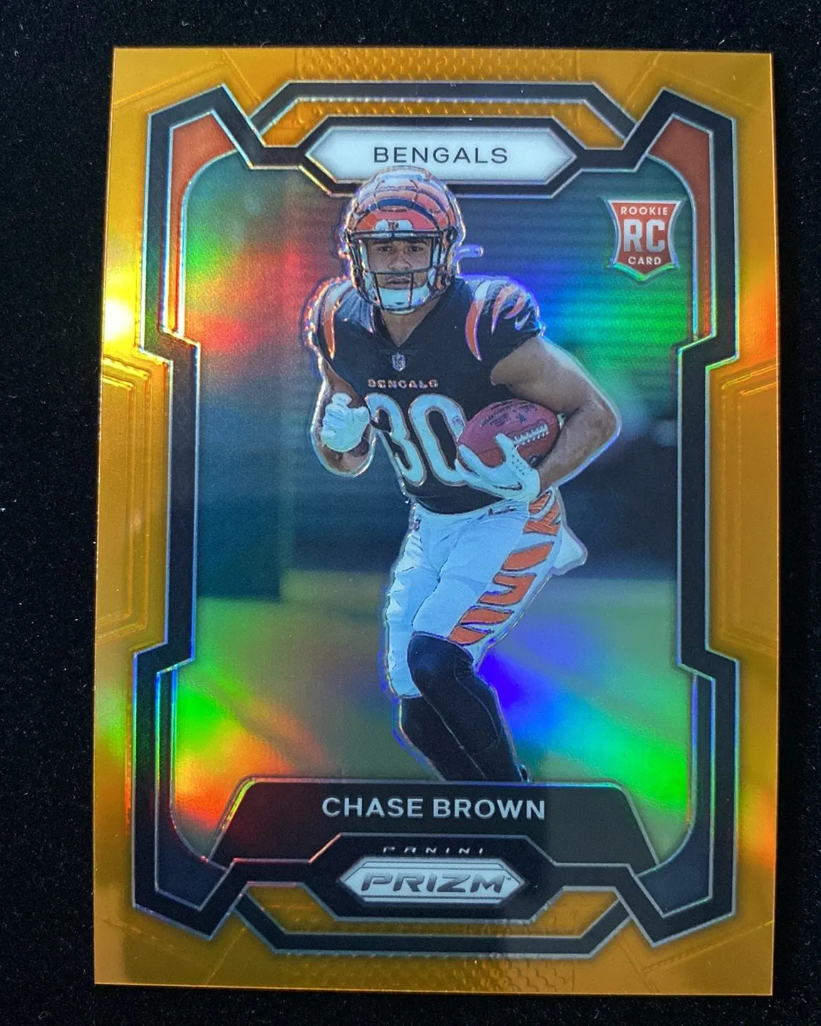 2023 Prizm Orange #318 Chase Brown RC Rookie Bengals 134/249 JP