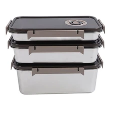 Large 6000ML Stainless Steel Food Containers Fridge Storage Container Airtight