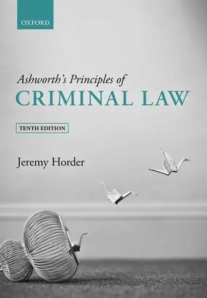 Ashworth's Principles Of Criminal Law | Jeremy Horder | Englisch | Taschenbuch-image