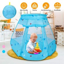 Kids Pop Up Game Tent Prince Princess Toddler Play Tent Indoor Outdoor Castle Ga