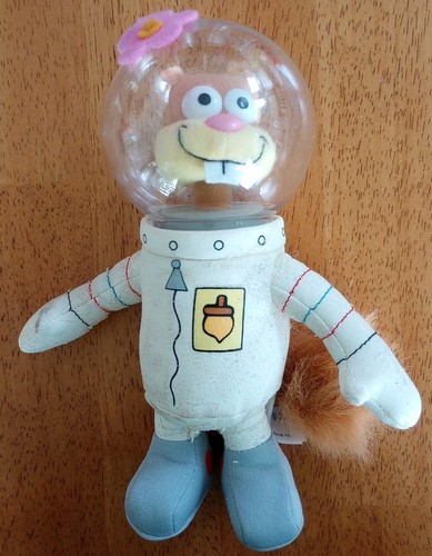 2001 Mattel Viacom 7 Zoll Sandy Cheeks Eichhörnchen SpongeBob Schwammkopf Plüsch