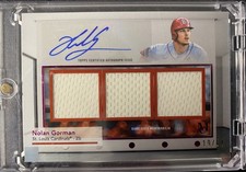 Nolan Gorman 2024 Topps Museum Collection Triple Relic Autograph  19/64
