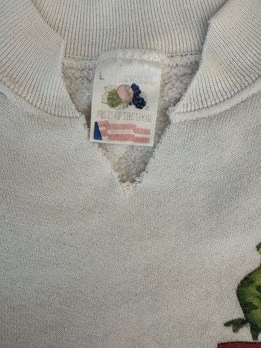 Vintage Budweiser Bud Frogs Sweatshirt Mens L Crewneck Beer Promo 1995 90s - Picture 2 of 10