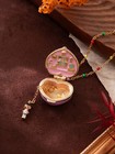 Gold Heart Locket Necklace Hidden Charm Doll House Surprise Vintage Cute Gift