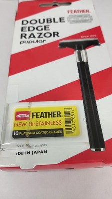 Feather Rasierhobel + 10 Feather Hi-Stainless   Made in Japan   Extrem scharf!
