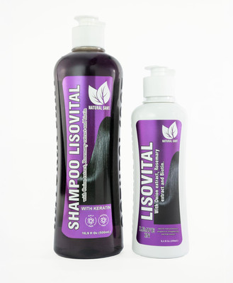 Natural Sant - Liso Vital Duo Kit - Shampoo & Leave-In Conditioner, anti Frizz, 