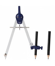 Mr. Pen- Metal Geometry Compass, Center-Wheel Design, Precision Silver