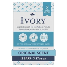 Ivory Gentle Bath Bar Soap, Designed for Whole Family, 99.44% Pure Formula with.