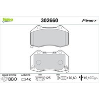 1X Bremsbelagsatz, Scheibenbremse Valeo 302660 Passend FüR Opel Vauxhall