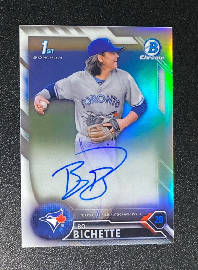 Bo Bichette 2016 Bowman Chrome Draft REFRACTOR #044/499 1st Auto CDA-BOB Rookie