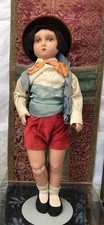 BURGARELLA Italian Composition Character Doll 16'' Tall Original Clothing