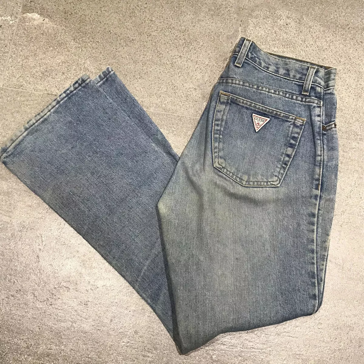 Vintage 90s Guess Triangle Logo Denim Mens 30 x 30 | eBay