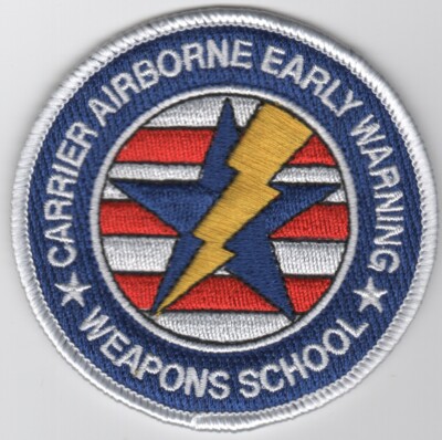 USN NAVY WTI-CAEWWS WEAPONS SCHOOL BLUE STAR LIGHTNING EMBROIDERED ...