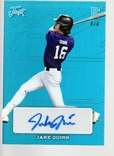 2023 Leaf Perfect Game Showcase Just Gem Platinum Clear Auto #JG1 Jake Quinn 4/4