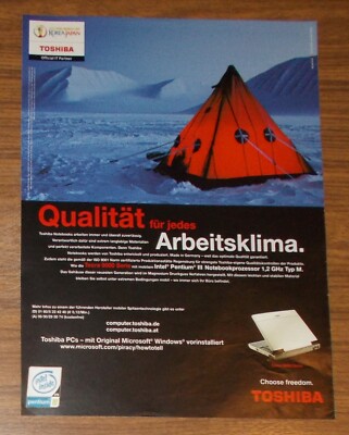 Seltene Werbung TOSHIBA TECRA 9000 Notebook Portable Computer 2002