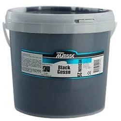 Derivan Matisse - Black Gesso - 4 Litre Bucket