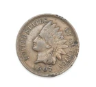 Vintage 1907 US United States Indian Head Penny 1 Cent Coin  Low Grade